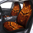 Evil Skull Flaming Print Car Seat Covers