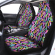 Feather Colorful Print Pattern Car Seat Covers