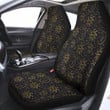 Celestial Gold And Black Print Pattern Car Seat Covers