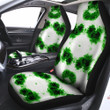 Black And Green Acid Wash Tie Dye Print Car Seat Covers