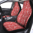 Red And White Chinese Tiger Print Pattern Car Seat Covers