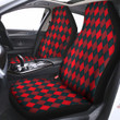 Argyle Red And Black Print Pattern Car Seat Covers