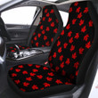 Canadian Maple Leaf Red And Black Print Car Seat Covers