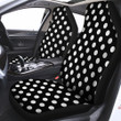 Black Color Polka Dot Print Pattern Car Seat Covers