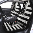 American Flag Monochrome Grunge Print Car Seat Covers