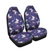 Blue Butterfly Floral Print Car Seat Covers