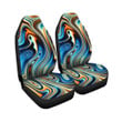 Abstract Wavy Psychedelic Car Seat Covers