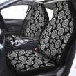 Black And White Aztec Mayan Eagle Print Pattern Car Seat Covers