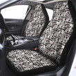 Abstract Houndstooth And Camo Print Pattern Car Seat Covers