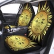 Celestial Sun Gold And Black Print Car Seat Covers