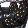 Black Cheshire Cat Print Pattern Car Seat Covers