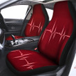 Cardiogram Heartbeat Print Car Seat Covers