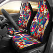 Ride Bicycle Pattern Print Universal Fit Car Seat Covers