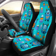 Blue Bigfoot Pattern Print Universal Fit Car Seat Covers