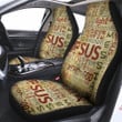 Religious Of God Word Print Car Seat Covers