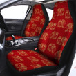 Elephant Red Indian Print Pattern Car Seat Covers