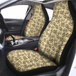 Beige Hazelnuts Print Pattern Car Seat Covers