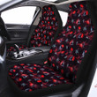 Carnation Black And Red Print Pattern Car Seat Covers