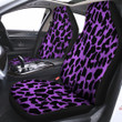 Cheetah Black And Purple Print Car Seat Covers