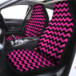 Black Chevron And Hot Pink Print Pattern Car Seat Covers
