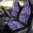 Eggplant Cute Print Pattern Universal Fit Car Seat Covers