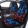 Red And Blue Electrical Print Car Seat Covers