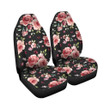 Black Pink Rose Flower Print Car Seat Covers