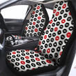 Red And Black Lips Print Pattern Car Seat Covers