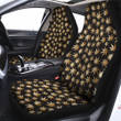 Cannabis Leaf Gold Print Pattern Car Seat Covers