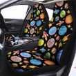 Rocket Watercolor Print Pattern Car Seat Covers