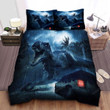 Jurassic Park T-Rex In The Rain Digital Art Bed Sheets Duvet Cover Bedding Sets