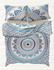 Indian Mandala Blue Flower Bedding Set Duvet Cover & Pillow Cases