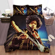 Jimi Hendrix On Stage Photo Bed Sheets Spread Duvet Cover Bedding Sets