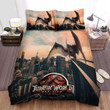 Jurassic World: Dominion (2022) Flying Dinosaur In Tall Building Movie Poster Bed Sheets Duvet Cover Bedding Sets