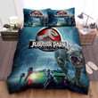 Jurassic Park T-Rex Hunting Illustration Bed Sheets Duvet Cover Bedding Sets