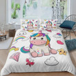 Kids Cartoon Unicorn Cotton Bed Sheets Spread Comforter Duvet Cover Bedding Sets Perfect Gifts For Unicorn Lover