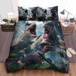 Jurassic Park The Bloody Dinosaurs War Bed Sheets Duvet Cover Bedding Sets