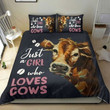 Just A Girl Who Loves Cows Brown Cow Bed Sheets Duvet Cover Bedding Sets Perfect Gifts For Cow Lover Gifts For Birthday Christmas Thanksgiving