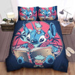 Lilo And Stitch, Stitch Reading Book With 3 Eyes Ailiens Bed Sheets Duvet Cover Bedding Sets