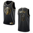 Men's Boston Celtics #6 Bill Russell Golden Edition Jersey - Black