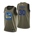 Golden State Warriors Stephen Curry Camo Military Jersey
