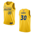 Golden State Warriors Stephen Curry 2021 NBA All-Star Game Western Conference Jersey Yellow