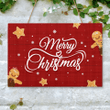 Merry christmas lettering with gingerbread Pallet Sign