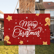 Merry christmas lettering with gingerbread Pallet Sign