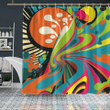 Viber Energetic Abstract Colorfull - Shower Curtain
