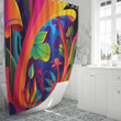 Vibrant Energetic Abstract Colorfull - Shower Curtain