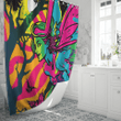 Energetic Abstract Girl Colorfull - Shower Curtain
