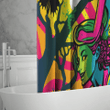 Energetic Abstract Girl Colorfull - Shower Curtain