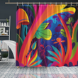 Vibrant Energetic Abstract Colorfull - Shower Curtain