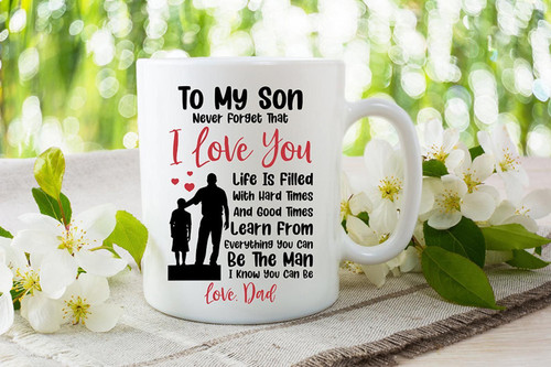 Son Gifts From MomDad To My Son Never Forget That I Love You Son Christmas Mug White Ceramic 11-15oz Coffee Tea Cup